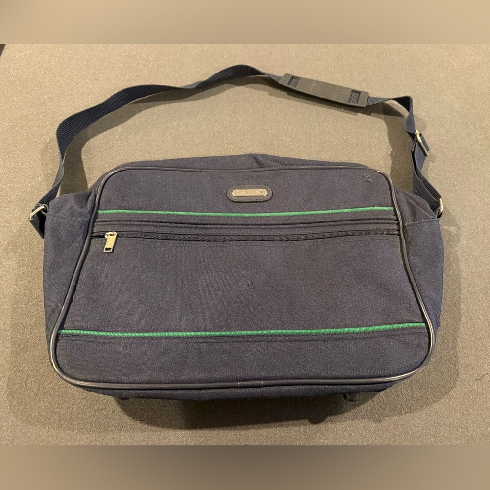 Jaguar Blue Canvas Carry-On Overnight Travel Bag
